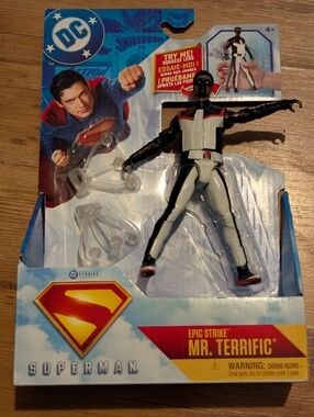 DC Mr. Terrific 6 Inch Action Figure – Black, White, Red Accents Superman